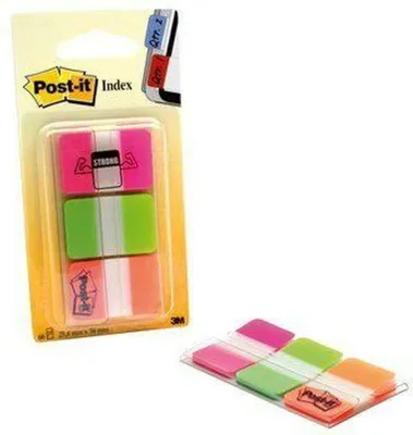 Image de Post-It-It-Indextabs 3M Post-It 686PGO Strong 25mm ASS | Mettre une 66 -pièce | 6 pièces