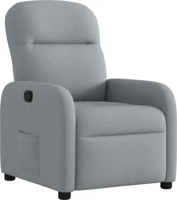 Image de vidaXL Fauteuil relax gris clair Tissu