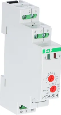Produktbild von Zeitrelais PCA-514 DUO Einzelfunktions-Averse (verzögerte Abschaltung), Kontakte: 1P, U=230 und 24V, I=10A, 1 Modul