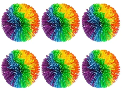 Imagen del producto de Set de 6 pelotas antiestrés de diferentes colores para la relajación