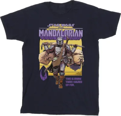 Produktbild von Star Wars - "The Mandalorian More Than I Signed Up For" T-Shirt für Herren BI47276 (3XL) (Marineblau)