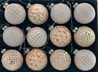 Gläserne Weihnachtskugeln, 6 cm, Set mit 12 Stück