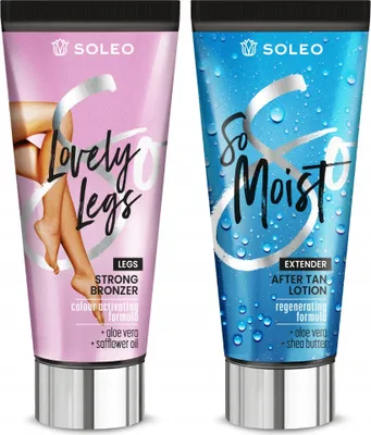 Obrázek produktu pro SOLEO Sada na Opálení: Lovely Legs Bronzující Krém + So Moist Pěstící Balzám
