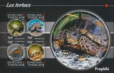 Produktbild von Briefmarken Togo 2015 Mi 6659-6662 Kleinbogen (kompl. Ausgabe) postfrisch Schildkröten