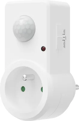 Produktbild von Oktaplex Bewegungsmelder Steckdose Zwischenstecker Typ E 120° 9m max. 1200W Weiß Steckdosen-Bewegungsmelder innen Sia