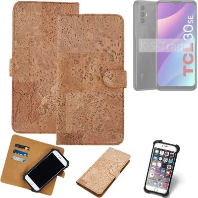 Produktbild von K-S-Trade Hülle kompatibel mit TCL 30 Se  Kork Handyhülle Cover  Schutzhülle TPU Case Bumper in Hellbraun, (1x)