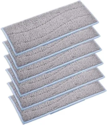 Obrázek produktu pro Mopy z mikrovlákna, 6 kusů, omyvatelné, vhodné pro mokré čištění