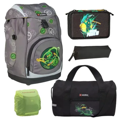 Produktbild von Lego Ninjago Schulranzen NIELSEN Schulrucksack Set 5-teilig mit Federmappe und Sporttasche