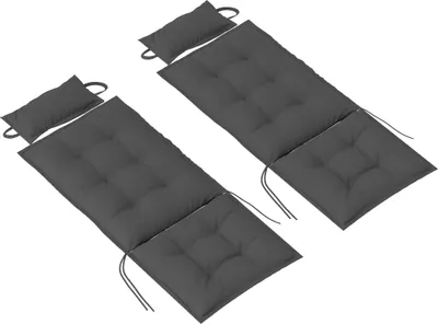 Produktbild von 2er Set Auflage für Sonnenliege Wasserabweisend Liegenauflage für Gartenliege Polsterauflage 50x116x5 cm, Dunkelgrau