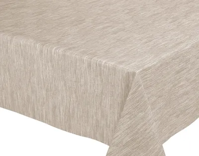 Tafelzeil oval 140x200 cm, beige, waschbar, PVC, abwischbar