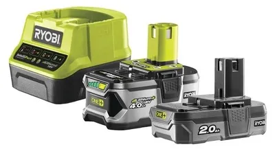 Obrázek produktu pro Ryobi RyobiSada 18 V lithium iontová baterie 2 + 4 Ah s nabíječkou RC18120 ONE+ RC18120-242