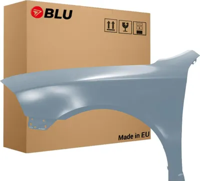 Zdjęcie produktu dla BLU Błotnik Premium pasujący do Skoda Octavia II 2 (1Z3,1Z5) 9154 Lewy Srebrny Satin Grau Metallisch | 2004-2012 | Przedni Przód | Lakierowany | Gotowy do montażu | Ocynk