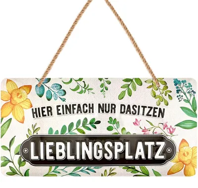 Produktbild von Schild Lieblingsplatz Outdoor Lieblingsplatz Schild Garten, Deko Garten Vintage Schilder Chill Lounge Gartendeko Garten Schild Metall