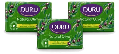 Immagine prodotto di 3 confezioni di sapone Duru Hamam all'olio d'oliva – 150 g ciascuna – confezione – 3 pezzi