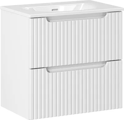 Produktbild von Waschtisch 60cm mit Keramikwaschbecken, weiß, NEWPORT-56-WHITE
