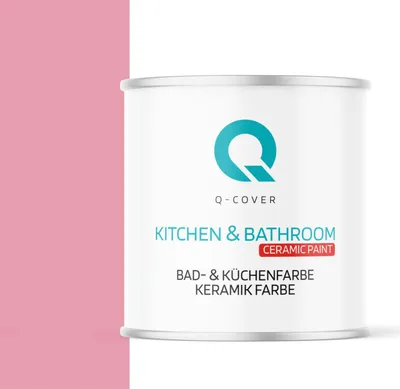Produktbild von BAD-& KÜCHENFARBE | Rosa | 2 L | für Wände – robust, schmutzabweisend, tiefmatt | Q-COVER