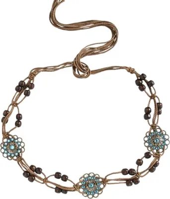 Image de INF Ceinture bohème en macramé - Corde de taille naturelle et chic Modèle 1