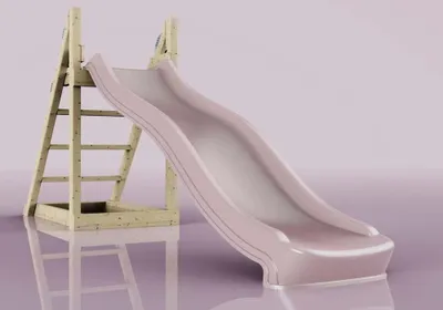 Produktbild von OutdoorToys Rutsche Luchs aus Holz in Rosa 220cm 220cm