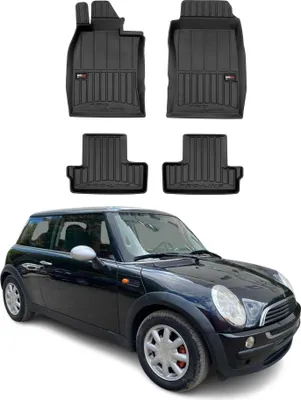 Image de OMAC Tapis de sol en caoutchouc pour Mini Cooper & One 2001-2006 Noir Premium