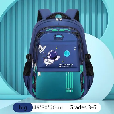 Produktbild von Kinderrucksack Jungen Schulrucksack Astronaut wasserdicht, Mehrfarbig Groß
