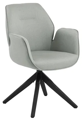 Produktbild von AC Design Aura, Gepolsterter Sitz, Stoff, Hellgrau, Gepolsterte Rückenlehne, Stoff, Grau