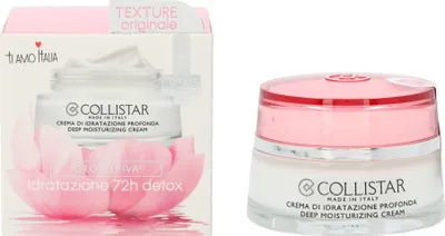 Produktbild von Collistar Deep Moisturizing Cream, Frauen, 50 ml, Creme, Jeder Hauttyp, Feuchtigkeitsspendend, Nährend, Aufpolsterung, Beruhigend, 72 h