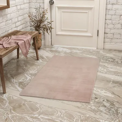 Immagine prodotto di Teppium Tappeto Lavabile a Pelo Corto Antiscivolo e Morbido Design Moderno Unito per Soggiorno e Camera da Letto, Dimensioni: 60x100 cm
