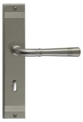 Produktbild von Berlin R716 GHIDINI Türdrücker-Langschild-Garnitur M9 Nickel matt (Lochung: BB) Lochung: BB