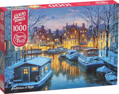 Produktbild von CHERRY PAZZI Puzzle Amsterdam bei Nacht 1000 Teile