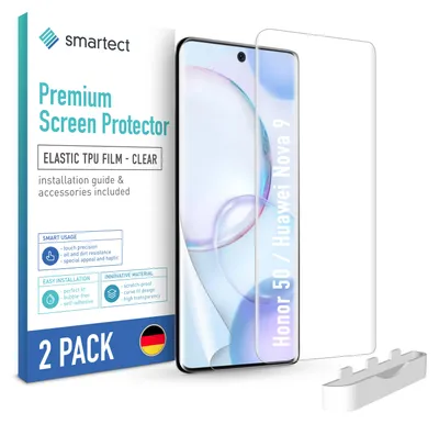 Produktbild von 2x TPU Schutzfolie Klar für Honor 50 / Huawei Nova 9 Displayschutz Panzerfolie
