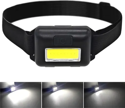 Image de Mini-lampe frontale - COB 3xAAA, 3 modes de fonctionnement