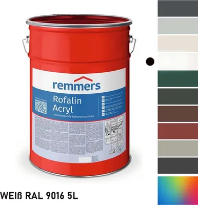 Produktbild von Remmers Rofalin Acryl - Farbe: weiß - Gebinde: 5 Liter