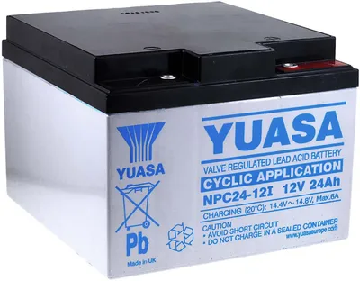 Image de YUASA Batterie au plomb rechargeable NPC24-12I (pour applications cycliques)