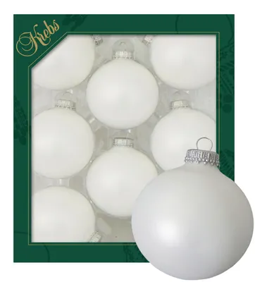 Produktbild von Christbaumkugeln Weihnachtskugeln Glas Ø 7 cm 8 Stück satinweiß