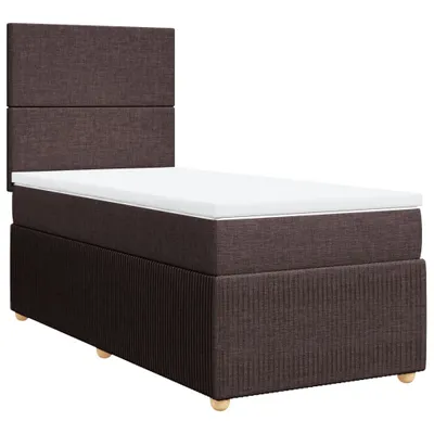 Produktbild von Boxspringbett mit Matratze Dunkelbraun 80x200 cm Stoff