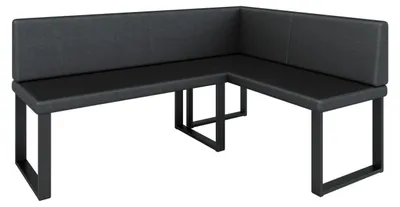 Produktbild von Eckbank Akiko NINA Metal [] -196x142 RECHTS-SOFT 11- Kunstleder|Eckbankgruppe für Ihrem Esszimmer|Küche|modern|Sitzecke|Essecke