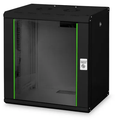 Produktbild von 483-mm-Wandschrank, 12 HE (schwarz, 12 Höheneinheiten)