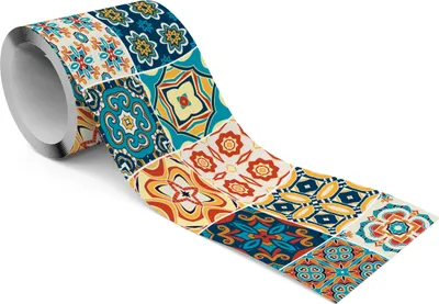 Obrázok produktu pre Muralo samolepiaca bordúra tapeta bordúra farebné ornamenty MOSAIK tapeta do jedálne