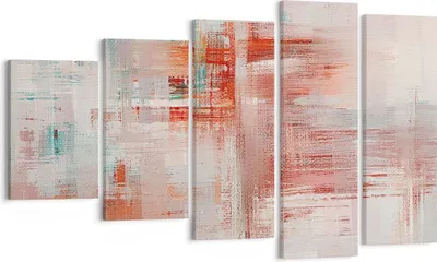 Produktbild von Bild auf Leinwand - Leinwandbild - 5 Teile - Verschwommen Abstraktion Modern - 100x60cm - Wand Bild - Wanddeko - Wandbilder - Leinwanddruck - Bilder - Wanddekoration - Leinwand bilder - EG100x60-4790