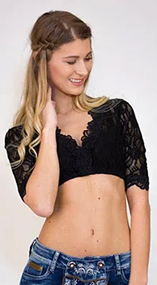 Produktbild von Dirndlbluse 3/4 Arm Laura in Schwarz von Nübler Größe 44