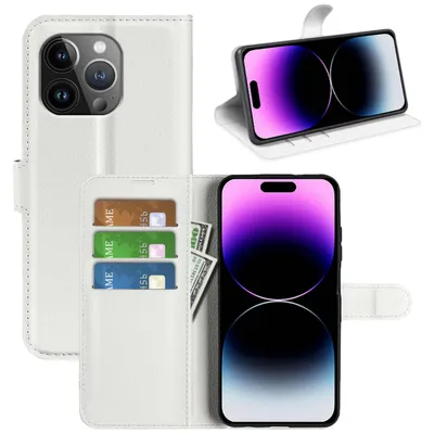 Immagine prodotto di Per Apple iPhone 15 Pro Max Smart Mobile Phone Case Bianco Custodia in  Cover Case Book