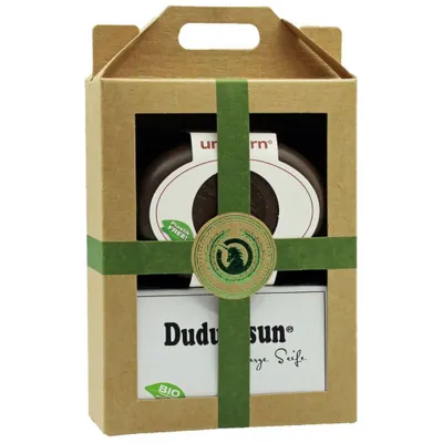 Zdjęcie produktu dla Zestaw upominkowy zielony - mydelniczka i Dudu-Osun Pure