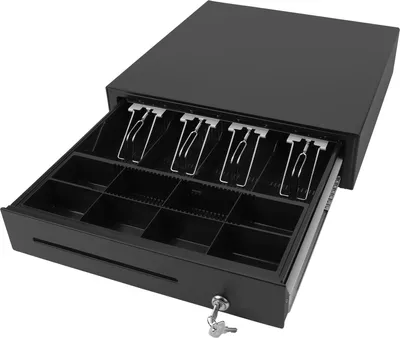Produktbild von Olympia LD 410 Plus Kassenlade Vollmetall Kassenschublade mit 8 Münz- & 4 Scheinfächern Schwerlastauszug RJ12 Anschluss