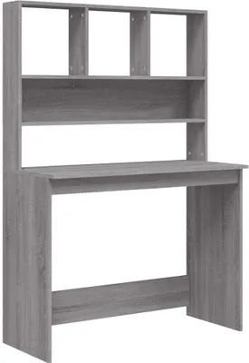 Obrázek produktu pro vidaXL Psací stůl s policí Grey Sonoma 102x45x148 cm výrobek ze dřeva