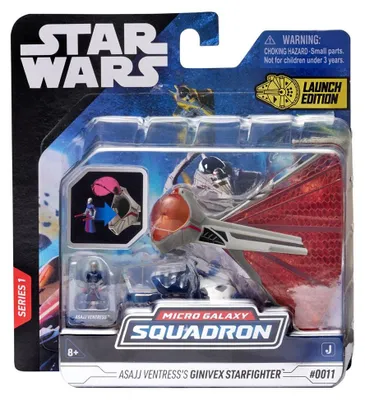 Produktbild von Star Wars Micro Galaxy Squadron Fahrzeug mit Figur Ginivex-Class Starfighter 7,5 cm