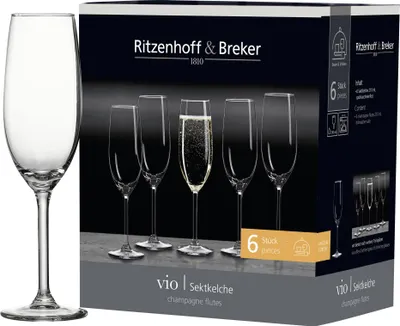 Obrázok produktu pre RITZENHOFF & BREKER Sektkelch Vio 210ml 6er Set