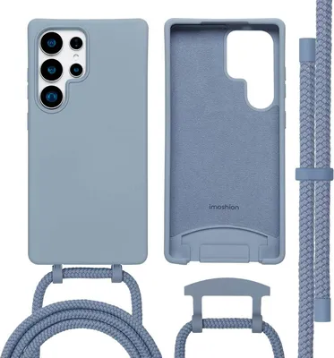 Zdjęcie produktu dla imoshion Kolorowa tylna obudowa z odpinanym paskiem z MagSafe dla Samsung Galaxy S25 Ultra – Ash Blue