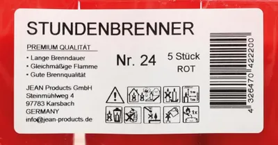 Produktbild von Grablicht Brenner Nr. 24 Rot 5er