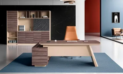 Produktbild von Komplette Bürogarnitur Designer Eckschreibtisch r Schrank 2tlg