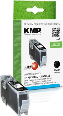 Zdjęcie produktu dla KMP H62, Czarny, Tusz na bazie pigmentu, 1 szt.